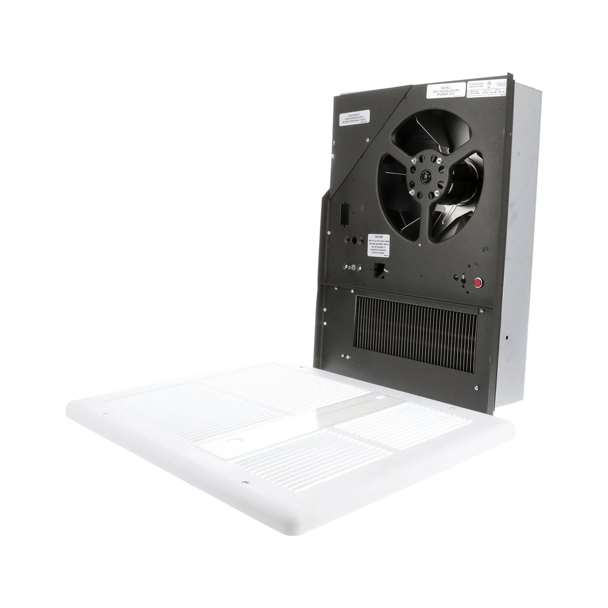 Large Fan Forced Electric Wall Heater 4000-Watt White X2956