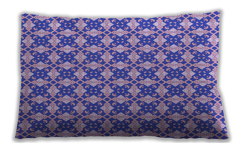 Blush Pink Patterned Rectangular Lumbar Throw Pillow Z3767