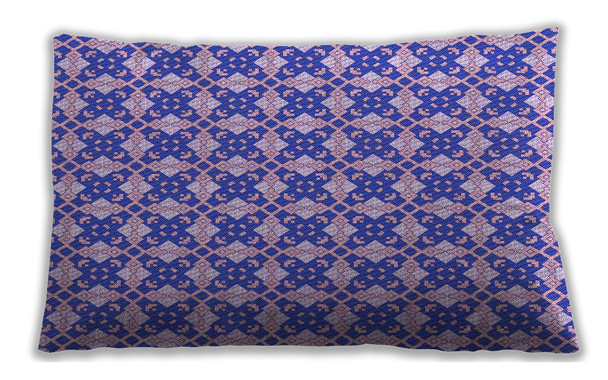 Blush Pink Patterned Rectangular Lumbar Throw Pillow Z3767