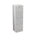 White 4 Drawer Wood Lockable Filing Cabinet F21052