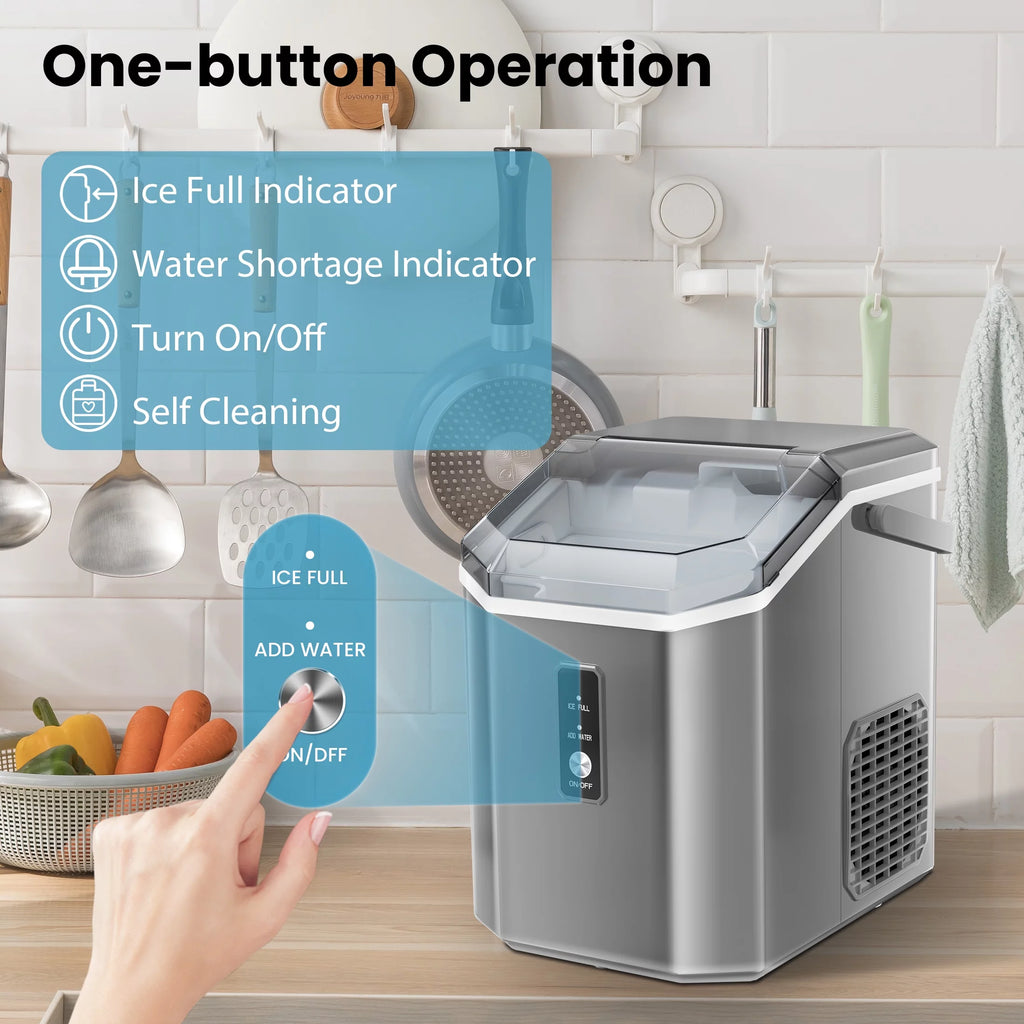 Portable Countertop Nugget Ice Maker 34lbs/24H V7493