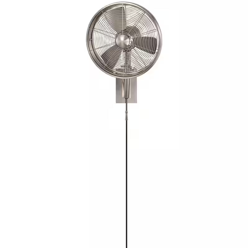 15 in. Indoor/Outdoor Brushed Nickel Wall Mount Fan R234