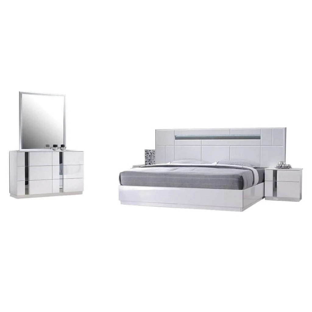 White King Size 3-Piece Bedroom Set E93530
