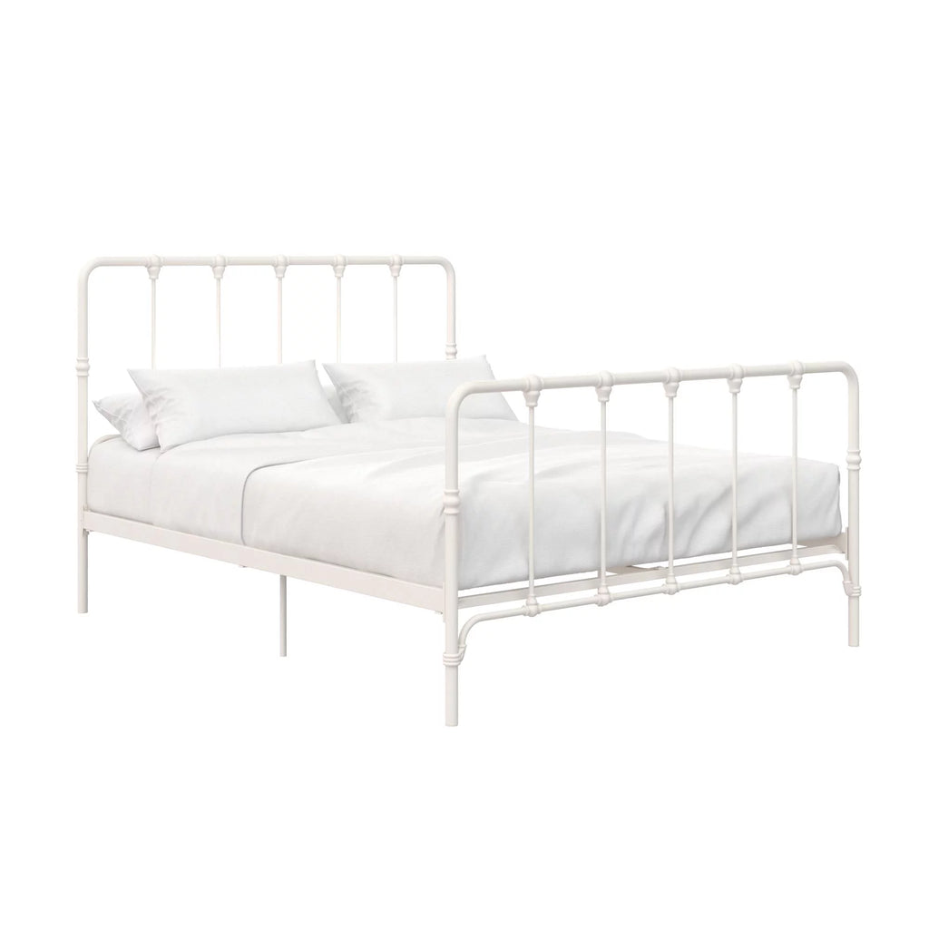 White Full Metal Bed I99443