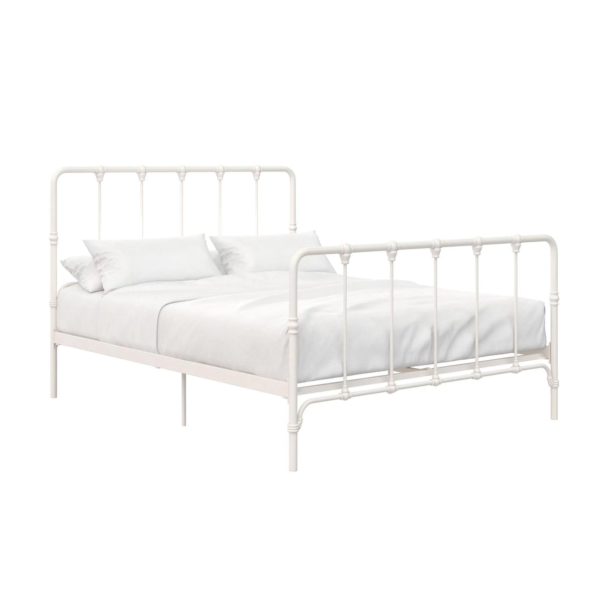 White Full Metal Bed I99443