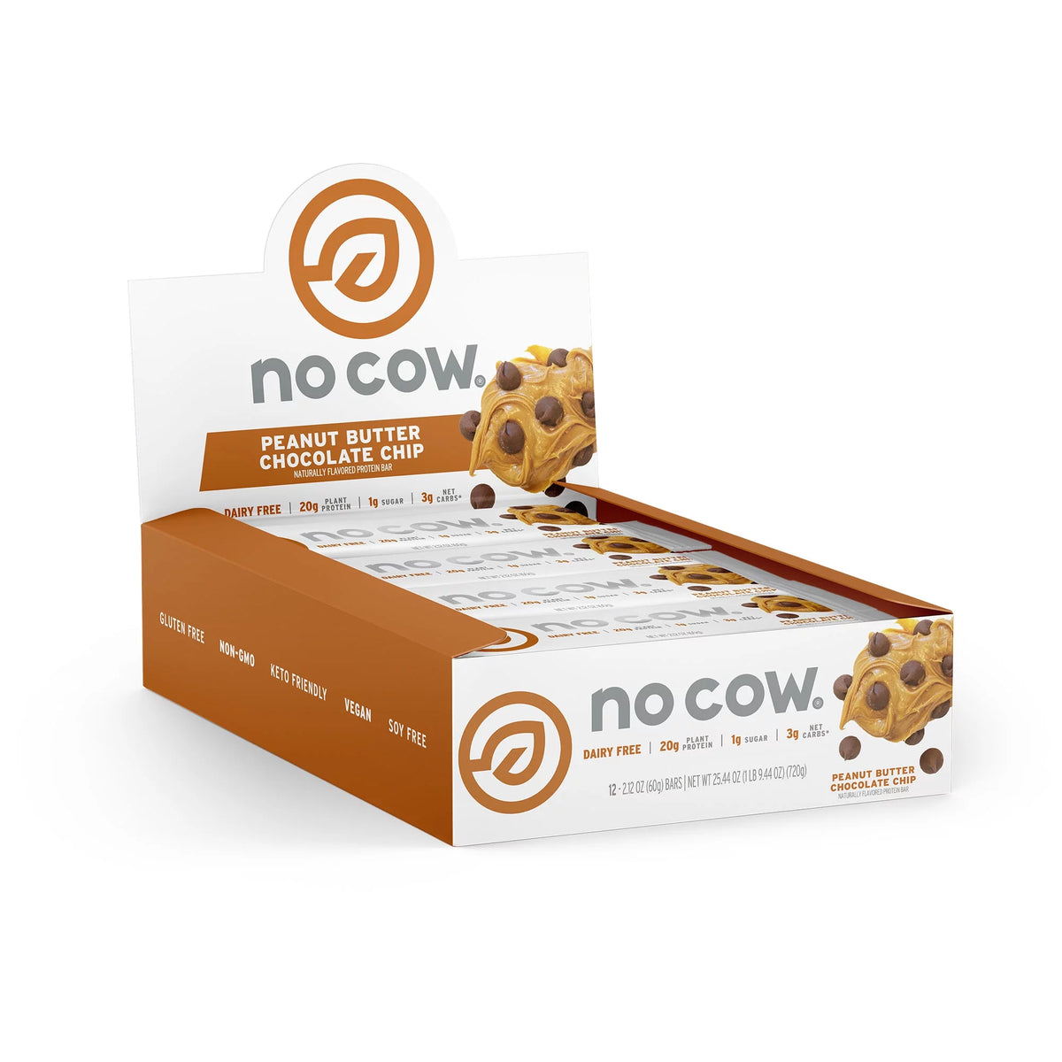 Vegan Protein Bars Peanut Butter Chocolate Chip Box of 12 I908098