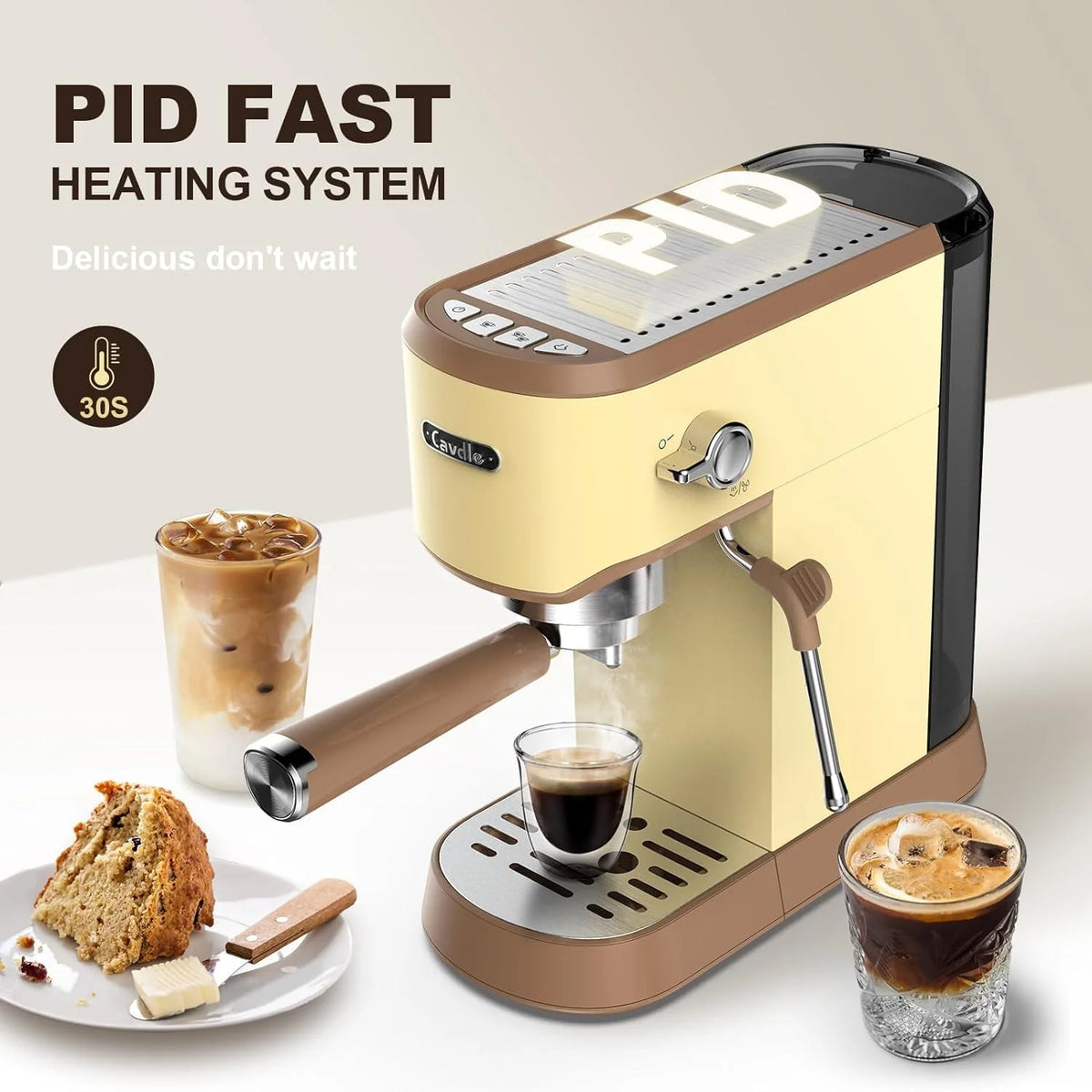 20 Bar Espresso Machine with Milk Frother Steam Wand Q71892