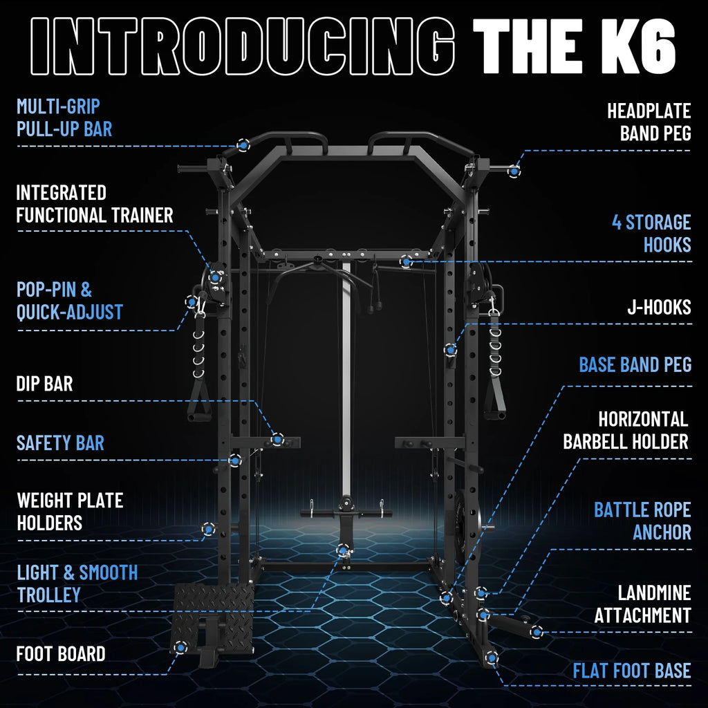 1500 lbs Power Rack Cage with Cable Crossover Machine T263284