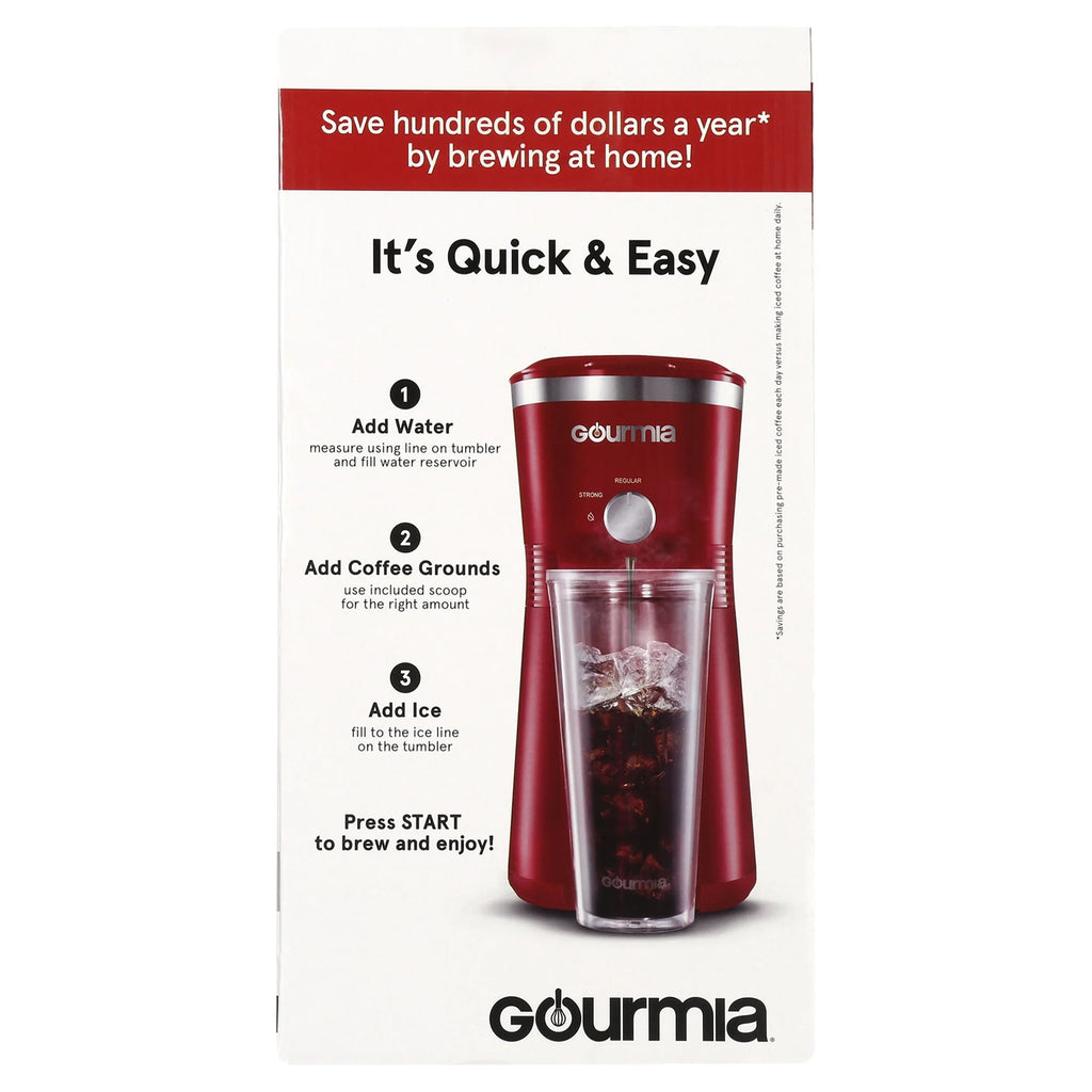 Black Iced Coffee Maker with 25 fl oz Reusable Tumbler I952339