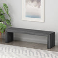 Black Acacia Wood Bench Q9453
