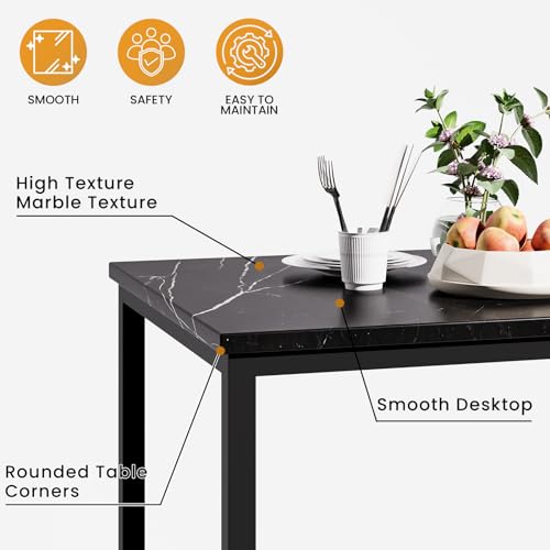 Faux Marble 7 Piece Dining Table Set with Chairs S768214
