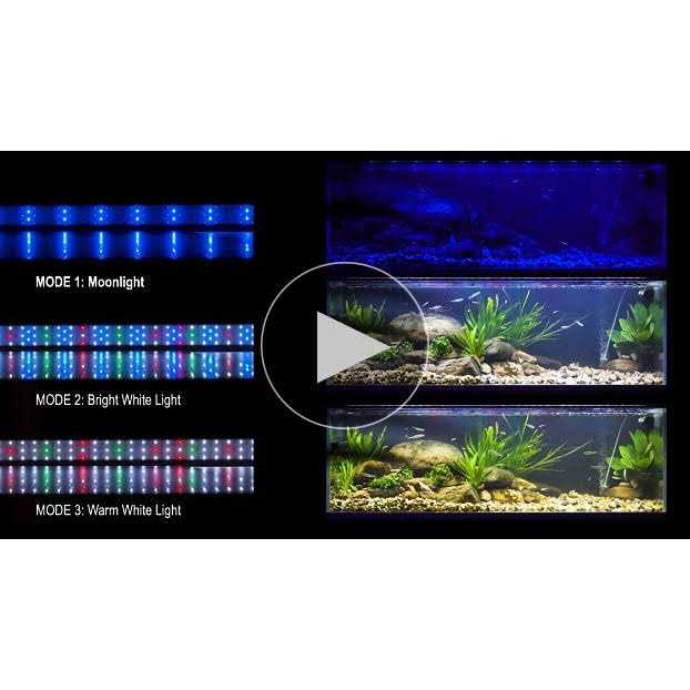21W Ultra-Thin Full Spectrum LED Aquarium Light with Extendable Brackets Q403