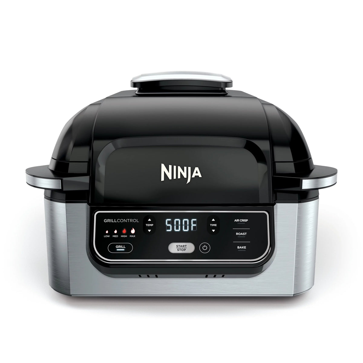 4-in-1 Indoor Grill with 4-qt Air Fryer, Black/Stainless I952340