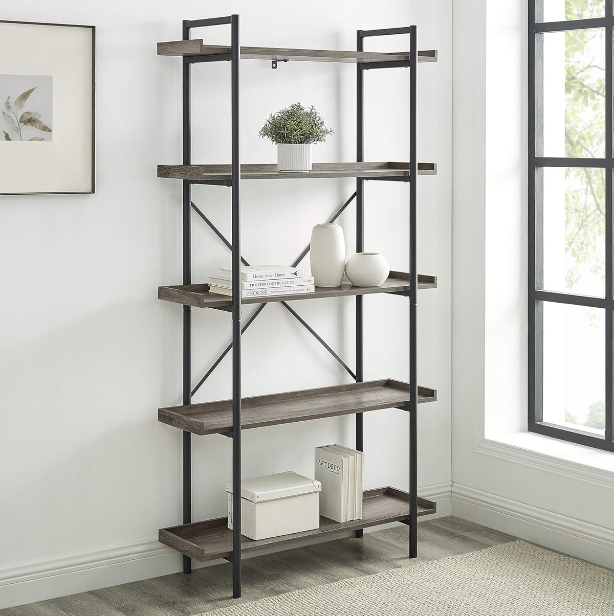 Brown 34 Inch Wood Storage Cabinet R7907