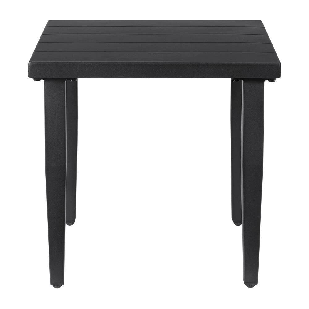 Black Square Metal Outdoor Side Table Q68517