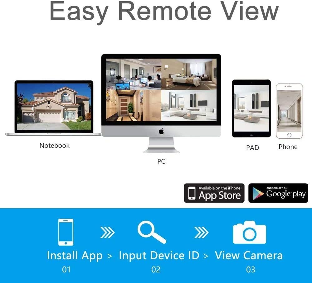1080P Wireless Security Camera System 8 Channel 8PCS 2MP Night Vision N99253