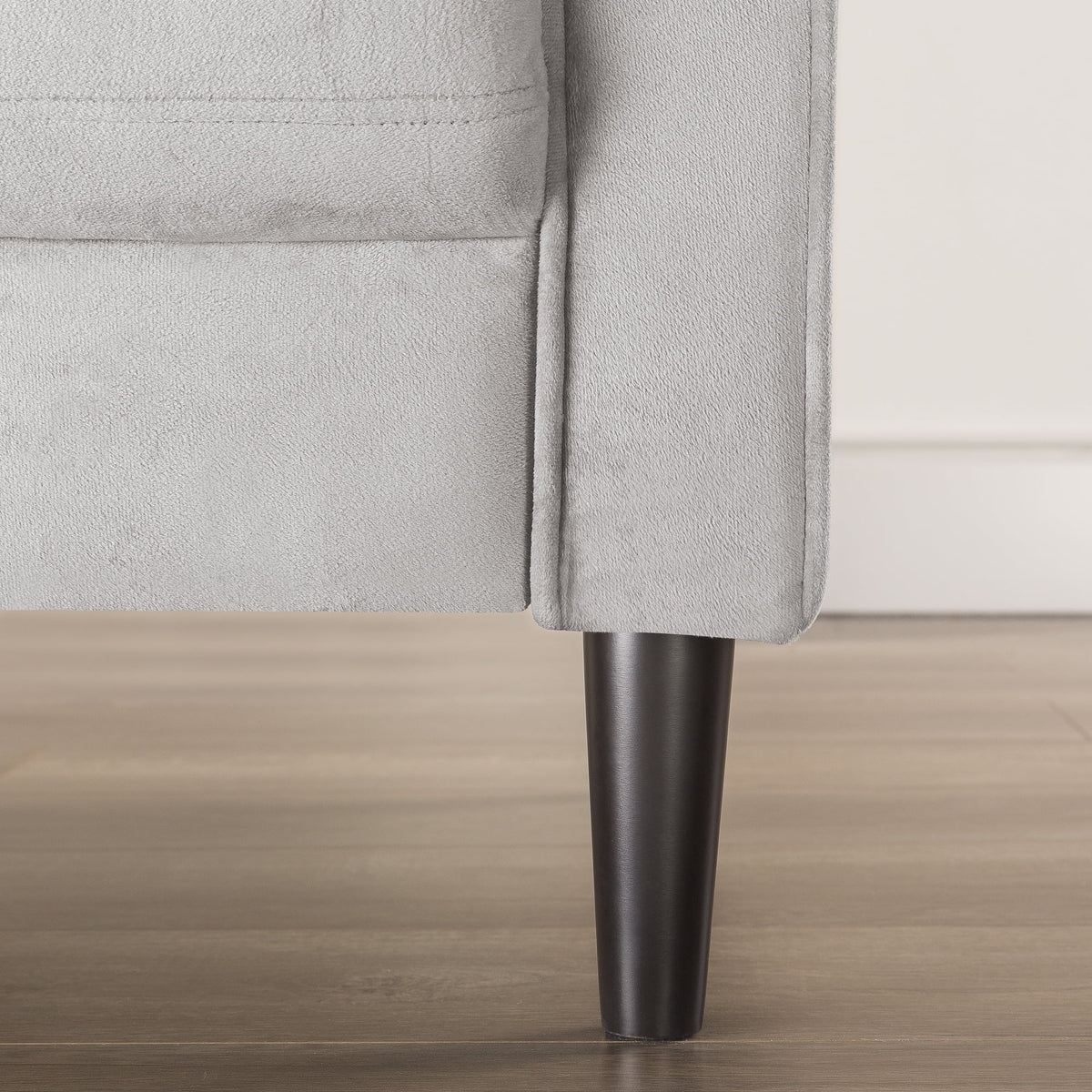 Grey Velvet Loveseat V1432