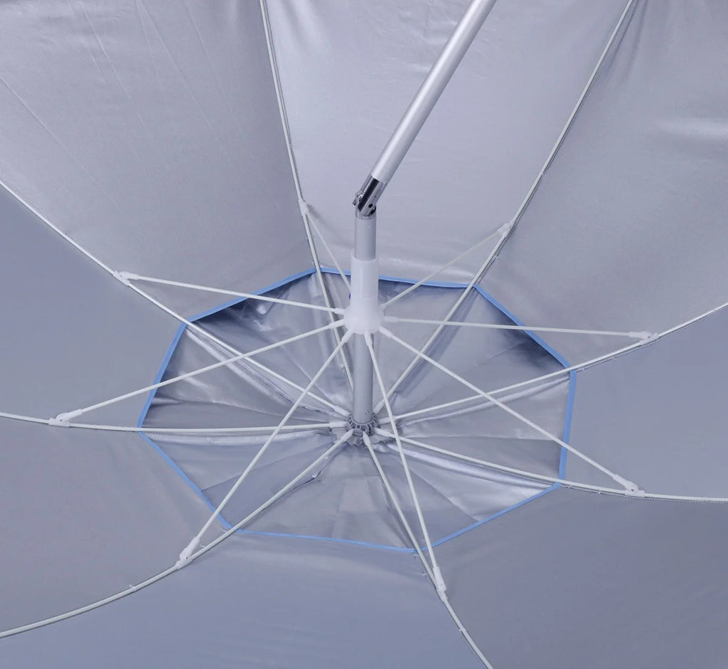 7 ft Fiberglass Beach Umbrella with Folding Anchor Base R49470
