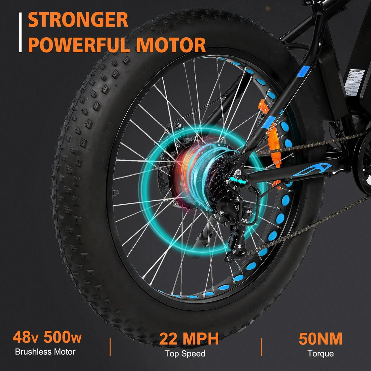 26 inch 7-Speed Electric Mountain Bicycle 500W 48V 10Ah E1099