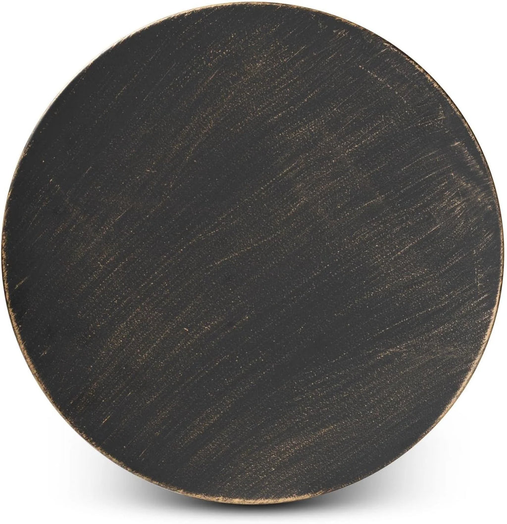 Antique Black Metal End Table I68883