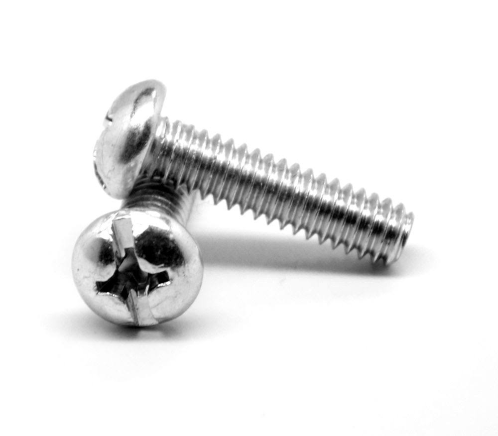 #6-32 x 5/16 Coarse Thread Machine Screw Pan Head Zinc Plated K202
