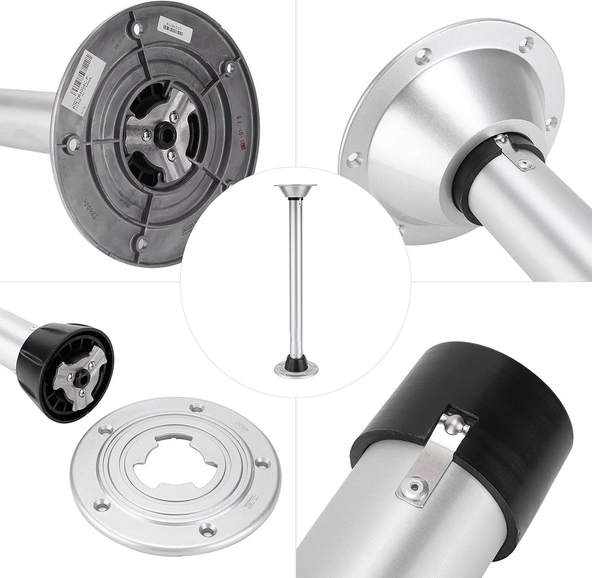 Height Adjustable Swivel Table Leg with Stable Base Ring S514874