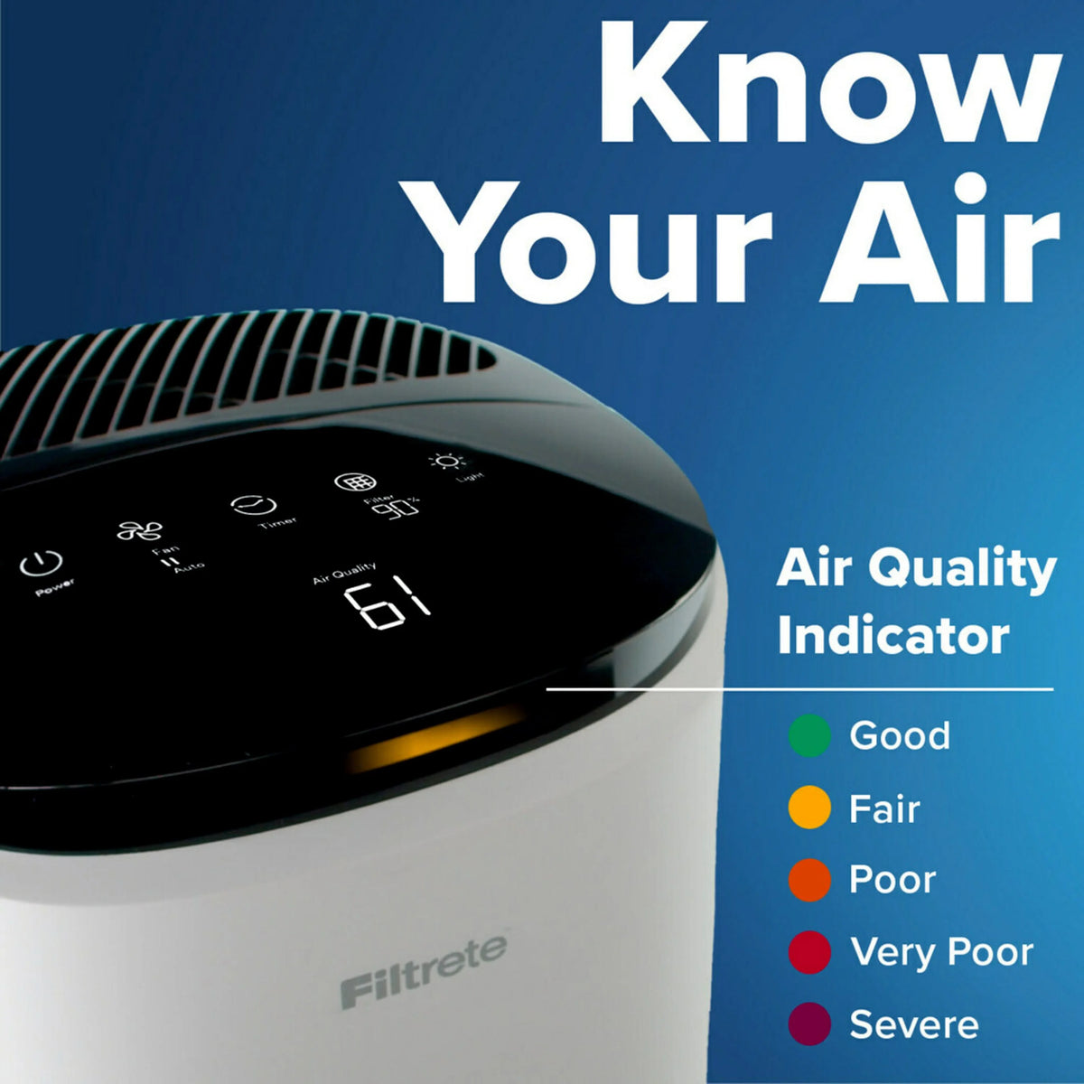Large White Carbon True HEPA Air Purifier T950055