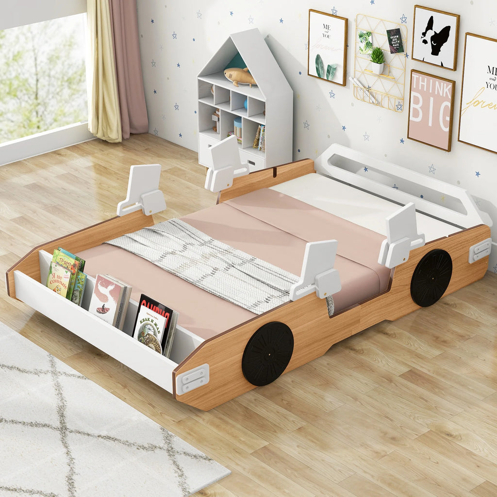 Twin Size Car Bed with Storage Drawers V4877