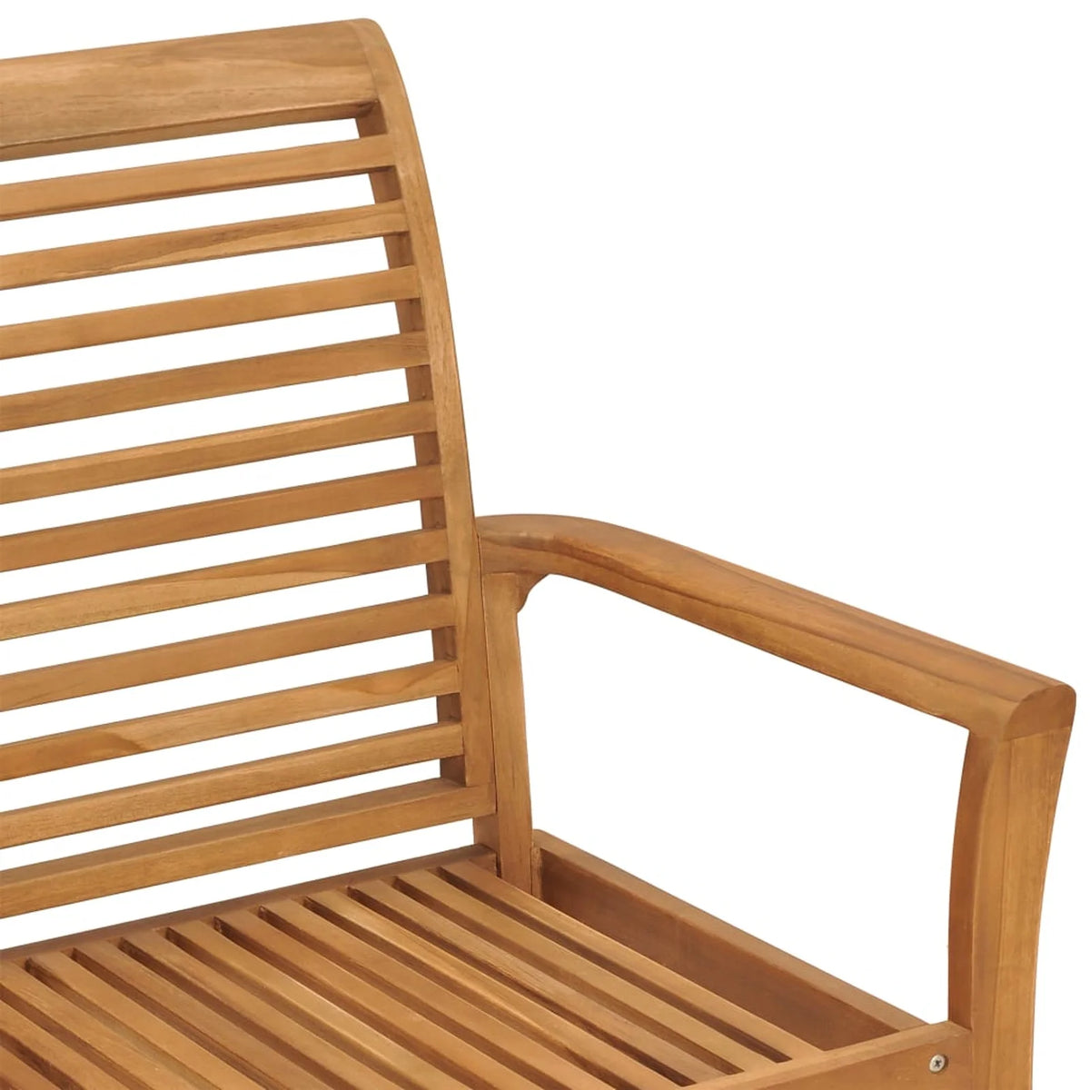 Beige Cushion Teak Wood Patio Bench Z515