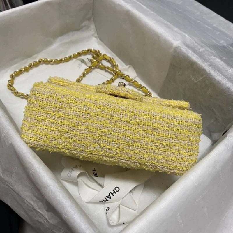 Yellow Tweed Bag H751