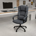 Gray Fabric Executive Swivel Office Chair with Arms V81045