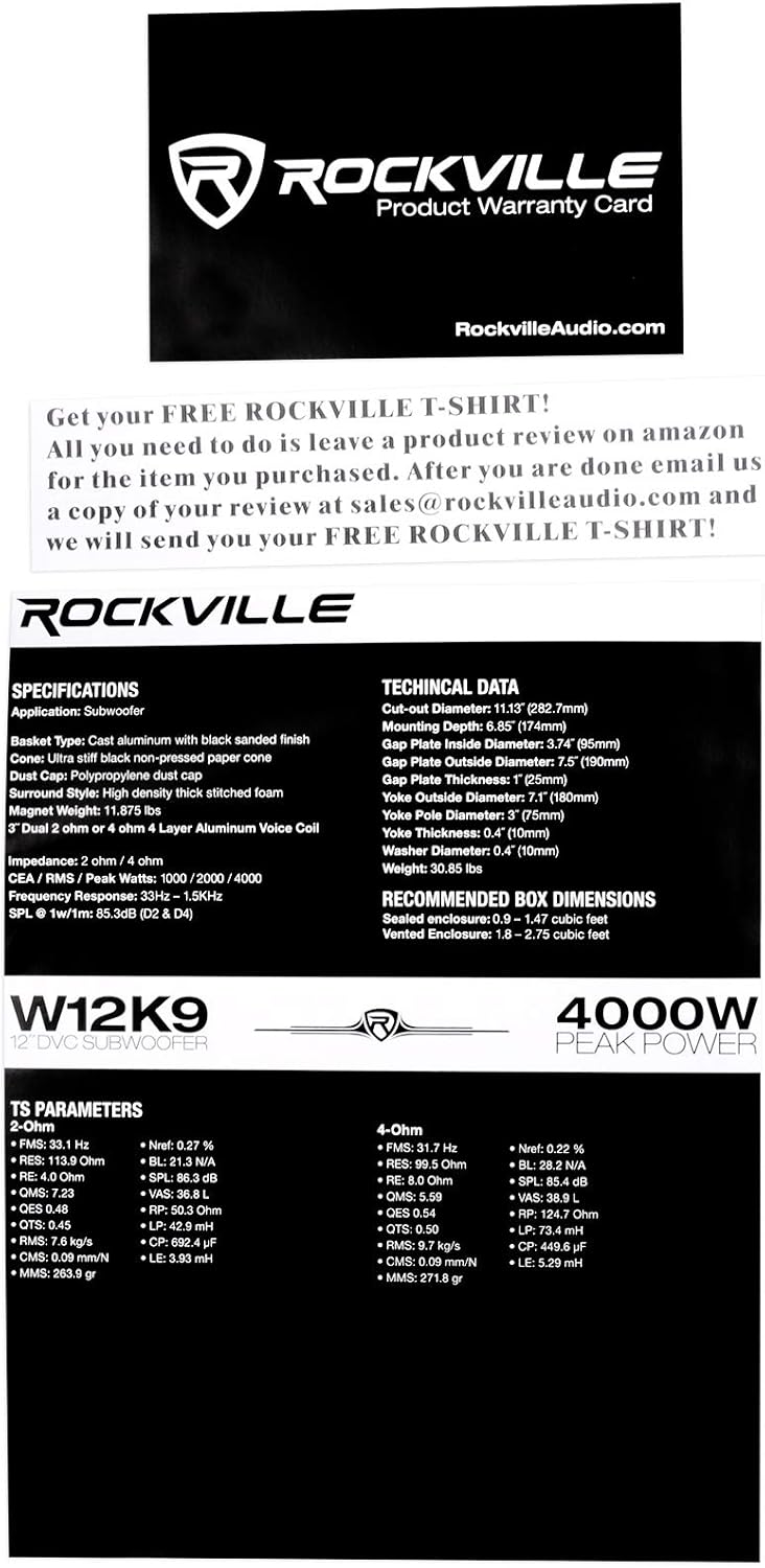 12 8000 Watt Car Subwoofers and Mono Amplifier Y346
