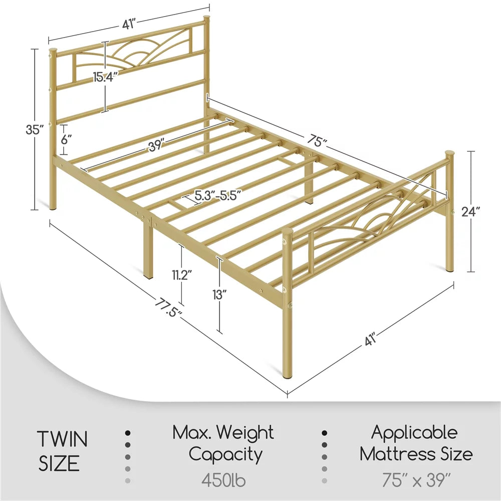 Queen Black Metal Bed B42406