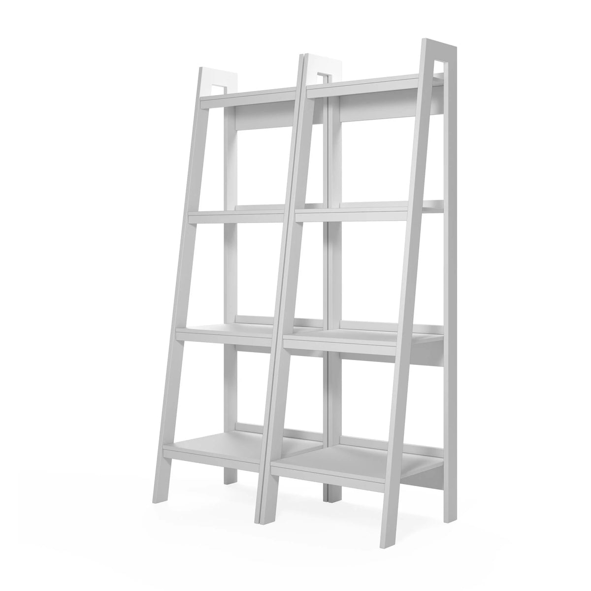 White 4 Shelf Ladder Bookcase Q5733