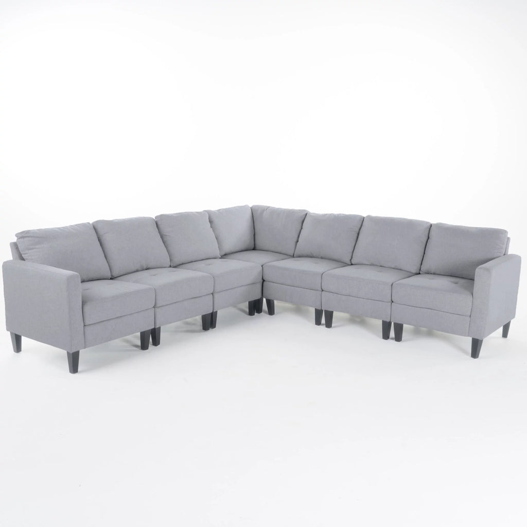 7-piece Fabric Sectional Sofa Set X205