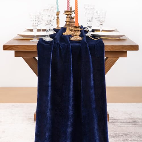Green Velvet Table Runner 20 x 120 Inches P19436
