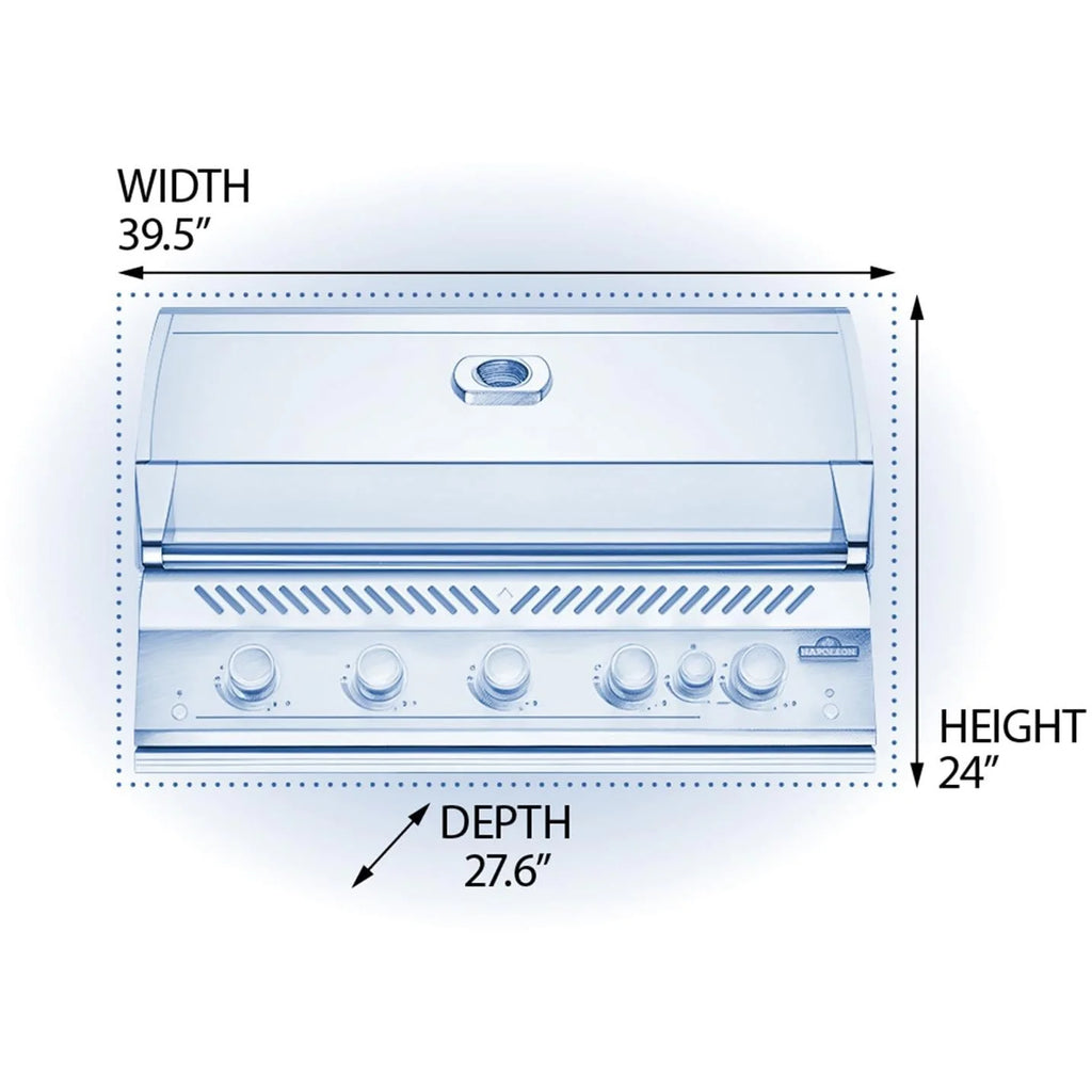 38-Inch Propane Gas Grill with Infrared Rear Burner & Rotisserie Kit H1447