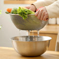 304 Stainless Steel Colander with Bowl Set of 2 X6921