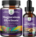 Magnesium Glycinate Capsules and Liquid Ashwagandha Root Extract F671