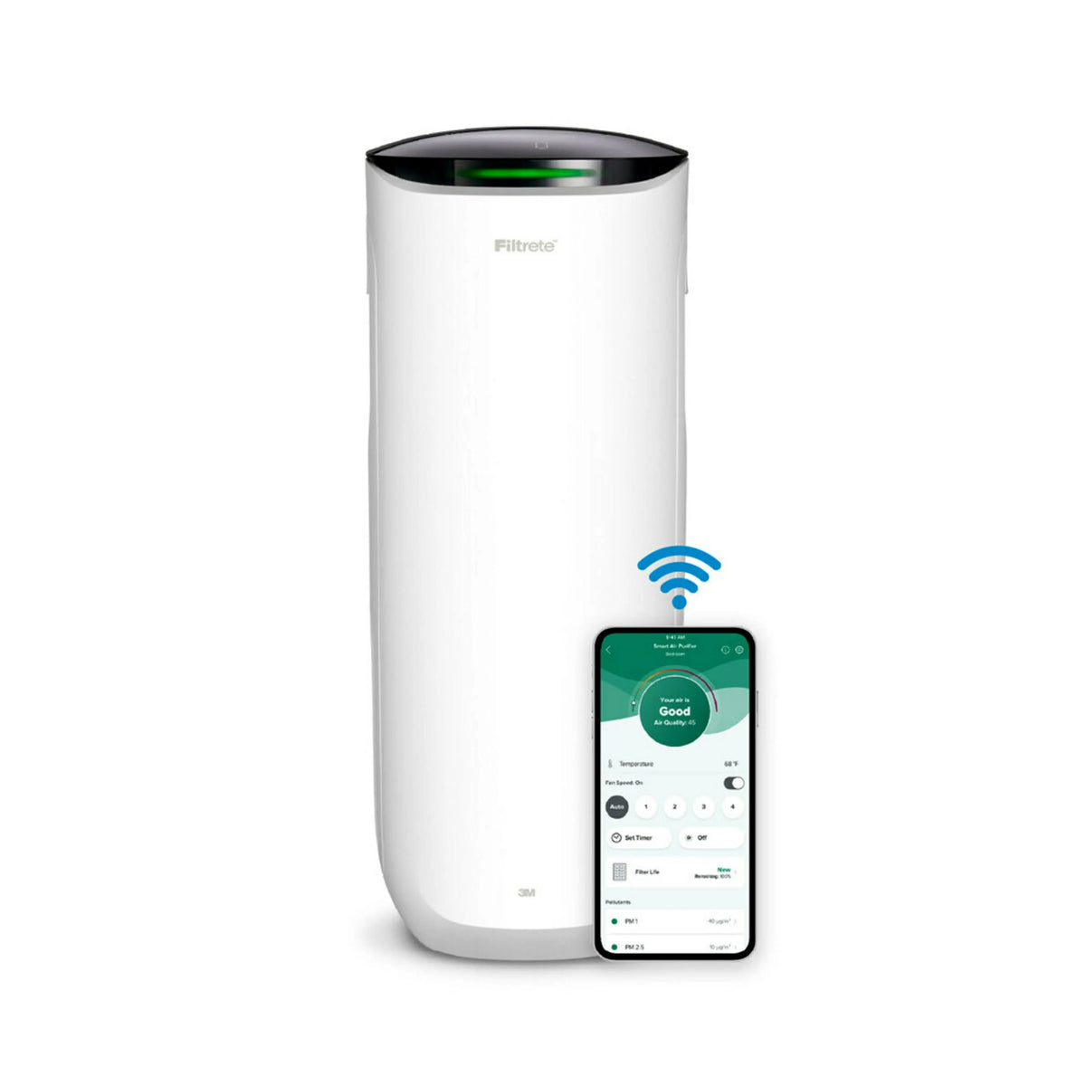 Large White Carbon True HEPA Air Purifier T950055