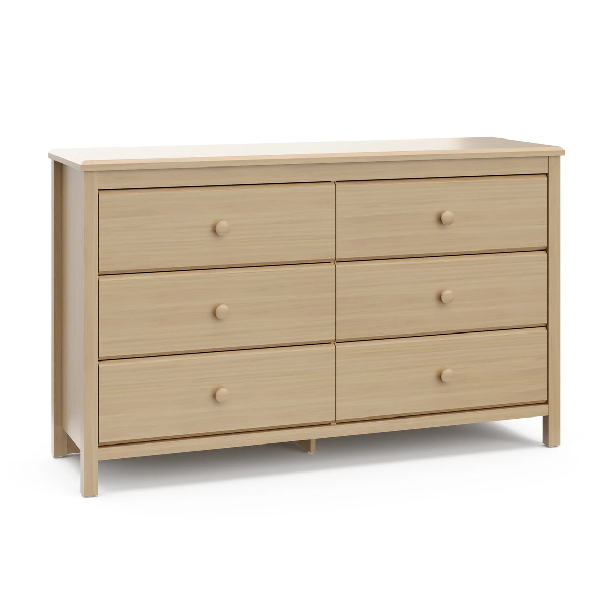 White 6 Drawer Double Dresser C59066