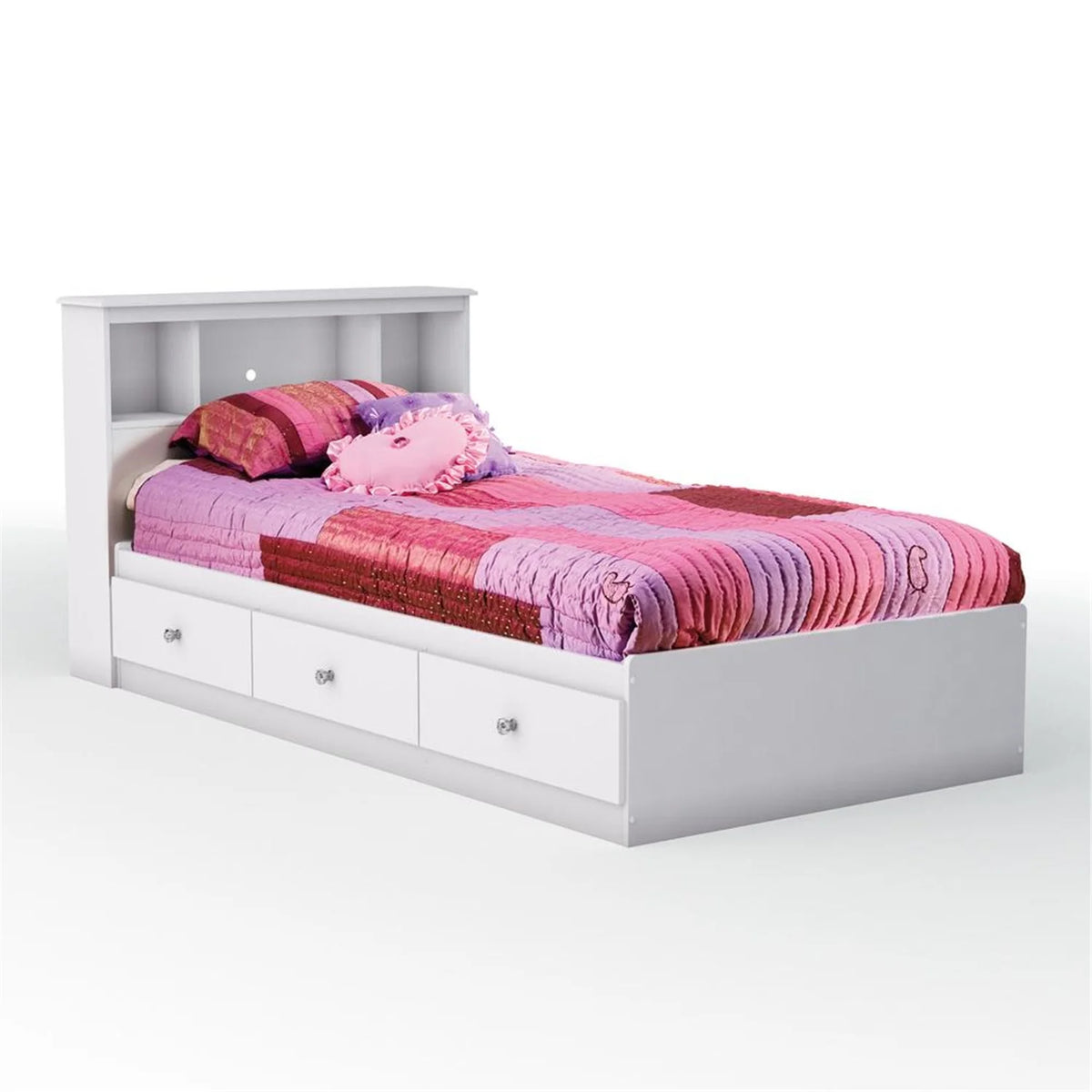 Twin Mate'S Bed & Bookcase Headboard U3325