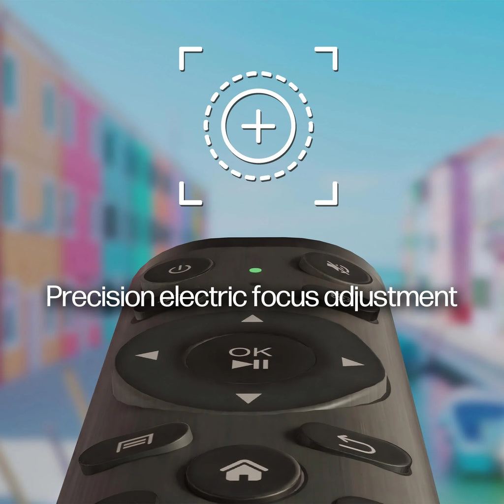 FHD LCD LED Projector with Streaming Player and 84 Projection Screen T220131