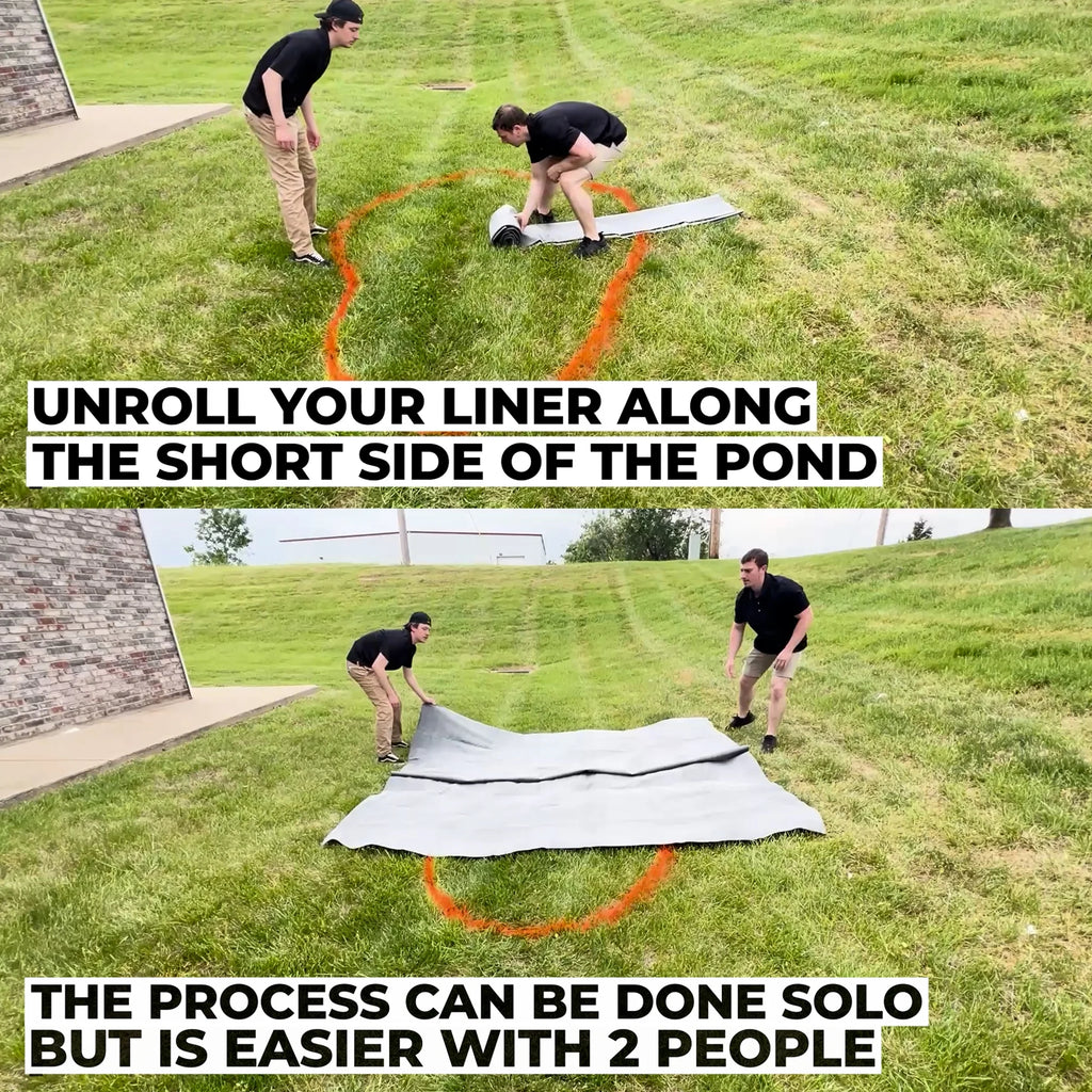 15 ft. x 30 ft. 60 Mil EPDM Rubber Pond Liner and Underlayment Combo B7070