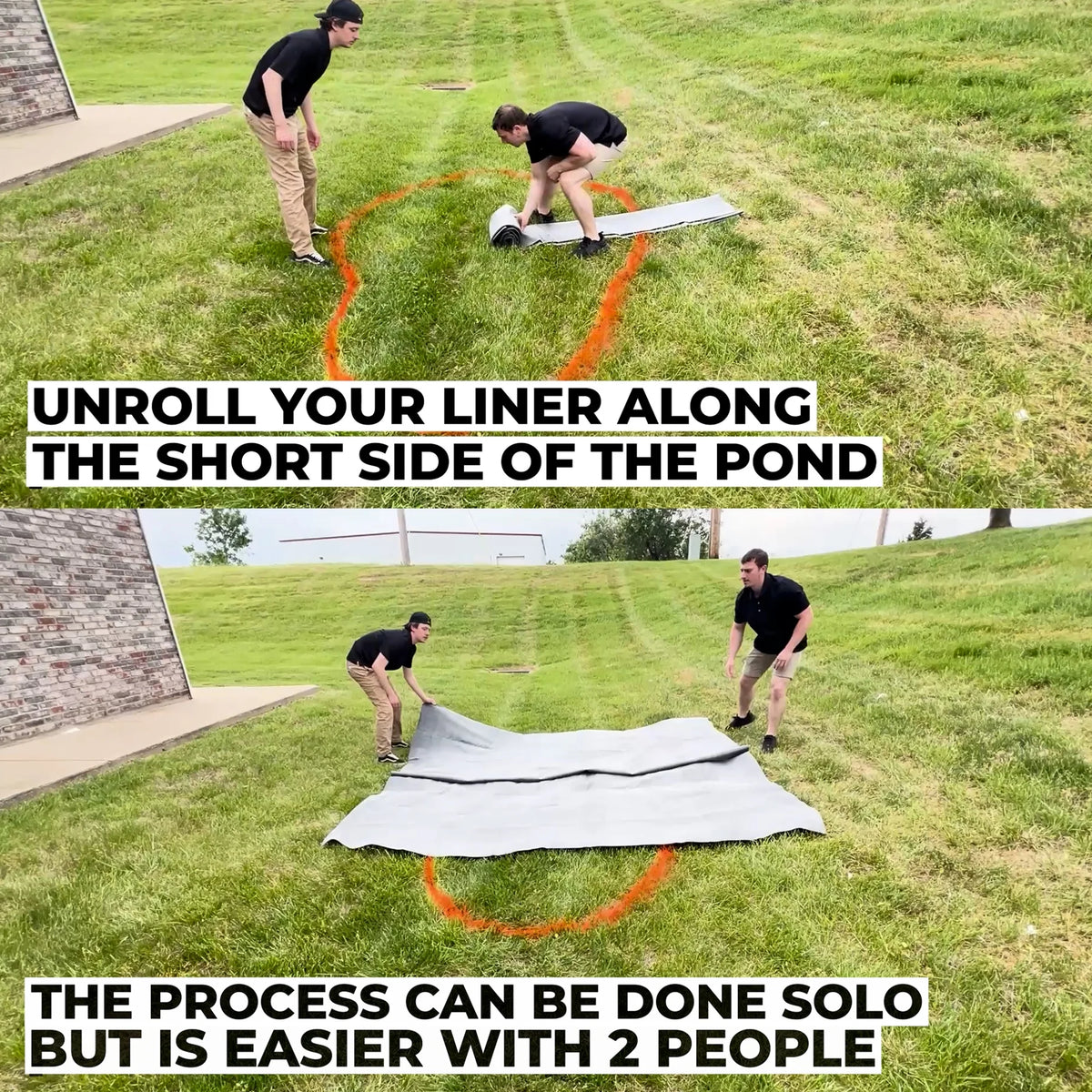 15 ft. x 30 ft. 60 Mil EPDM Rubber Pond Liner and Underlayment Combo B7070