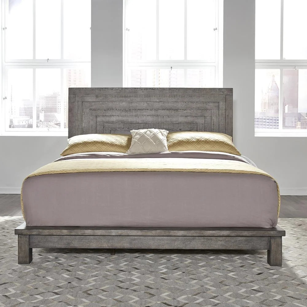 Dark Gray King Platform Bed I5519
