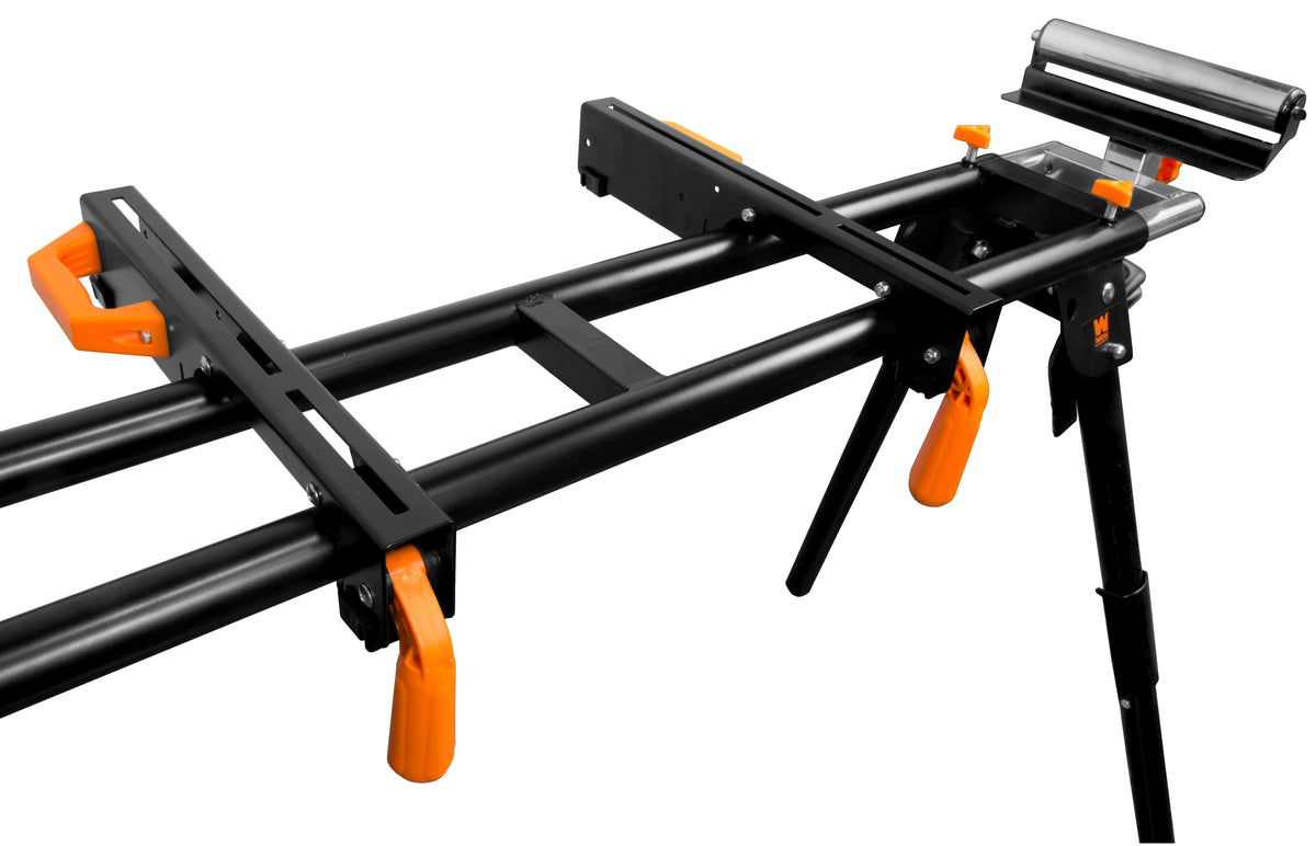 Collapsible Rolling Miter Saw Stand with 3 Onboard Outlets Z912