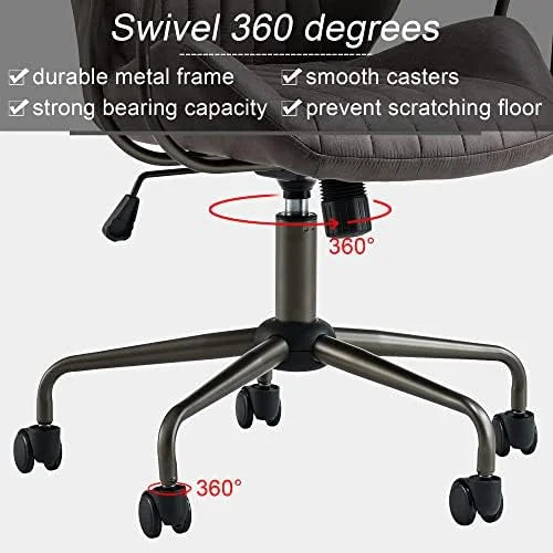 Ergonomic Suede Fabric Office Chair E48657