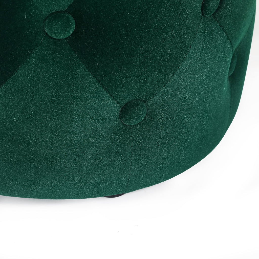 Round Velvet Ottoman V1410