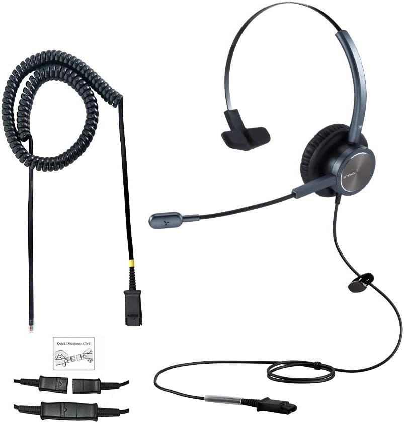 Office Deskphone Landline Telephone Headset with Microphone H85009